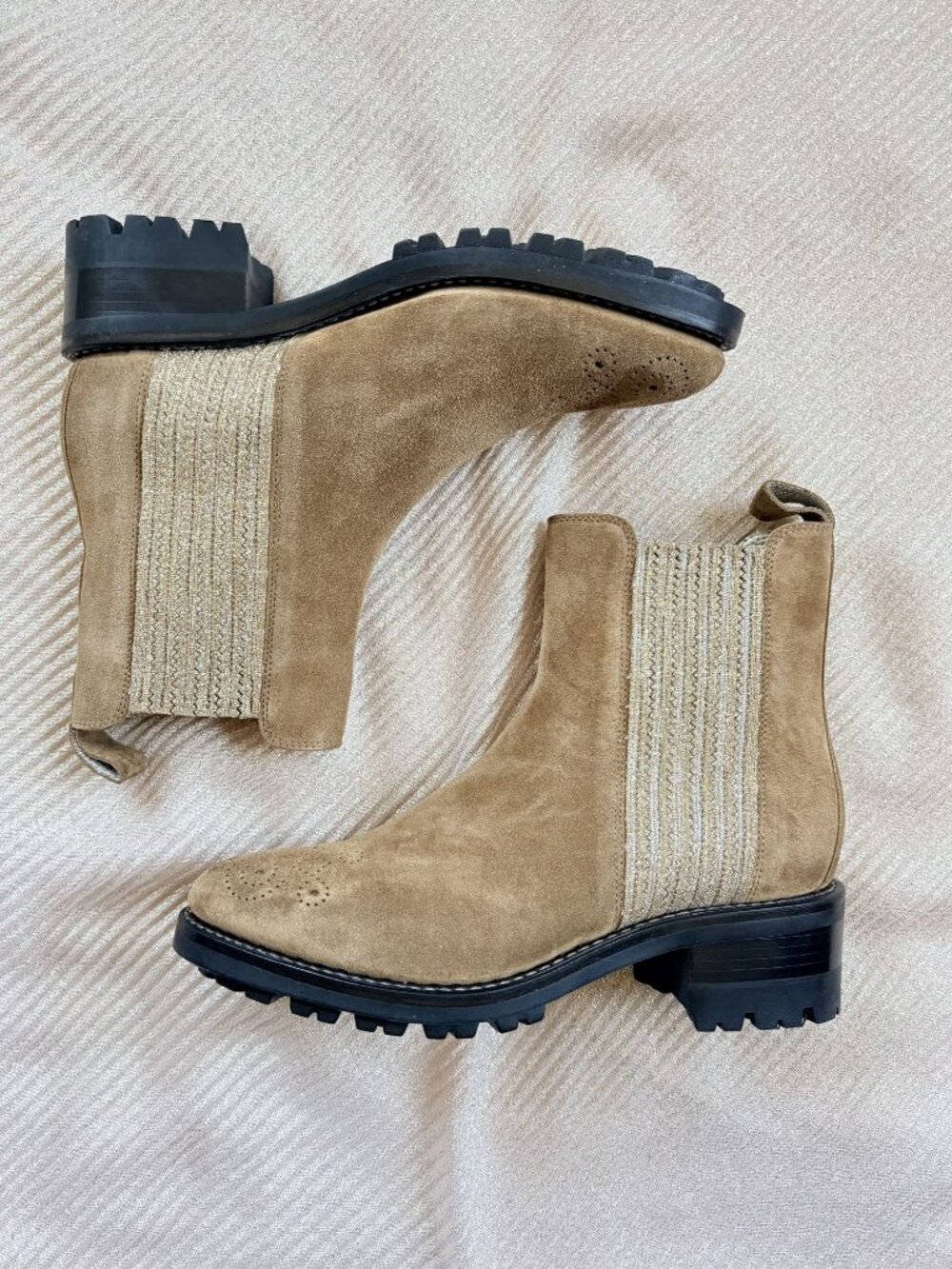 The Office of Angela Scott Miss Kate Chelsea Boots with Glitter Accent 40 10